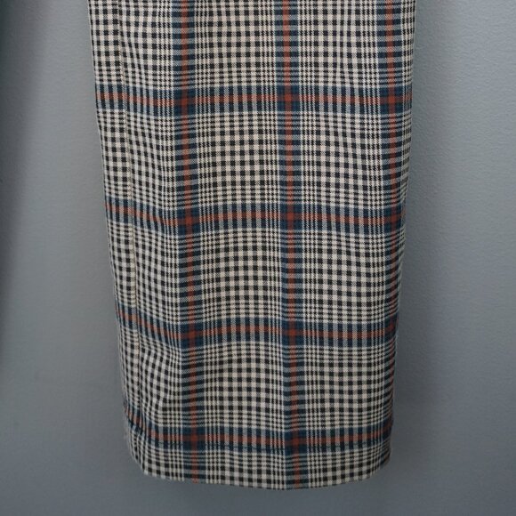Reformation Franklin Straight Leg Trouser Pants in Beige and Red Plaid size 6 - Picture 7 of 16